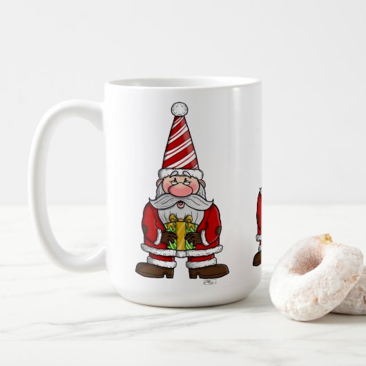Gnome Père Noël Mug (Avec donut)