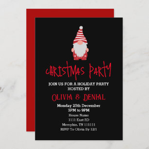 Gnome Père Noël Noël Fêtes Invitations
