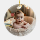 Gnome Personalized Girl's First Christmas Keramisch Ornament (Achterkant)