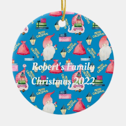 Gnome Personalized Keramisch Ornament (Voorkant)