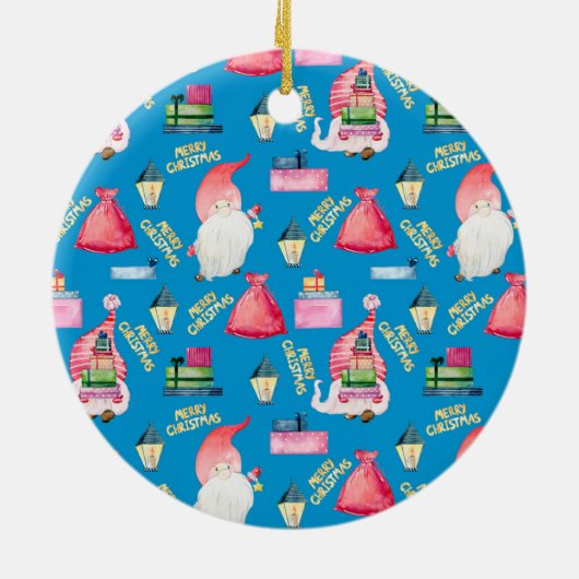 Gnome Personalized Keramisch Ornament (Achterkant)