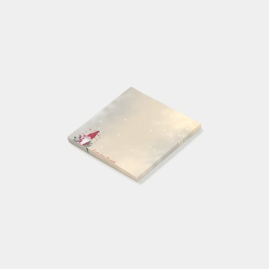 Gnome Pine Tree Branches Stars Holiday Post-it® Notes (Schuin)