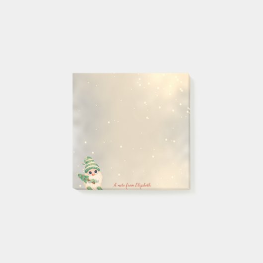 Gnome Pine Tree Gold-feestdag Post-it® Notes (Voorkant)