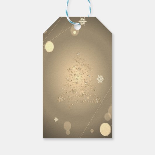 Gnome Pine Tree Sleigh Confetti Cadeaulabel (Achterkant)