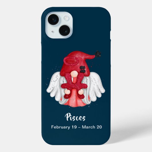 Gnome Pisces Astrology Sign Angel Case-Mate iPhone Case (Achterkant)