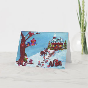 Gnome pour la carte de vacances de vacances