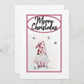 Gnome pour la carte des Fêtes (Devant / Derrière)