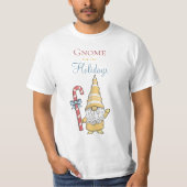 Gnome Pour Les Fêtes Festive T-Shirt De Noël (Devant)