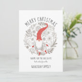 Gnome pour les vacances Elf Noël Carte plate (Debout devant)