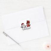 Gnome Prettige feestdagen Vierkante Sticker (Envelop)