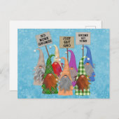 Gnome Protest Holiday Briefkaart (Voorkant / Achterkant)