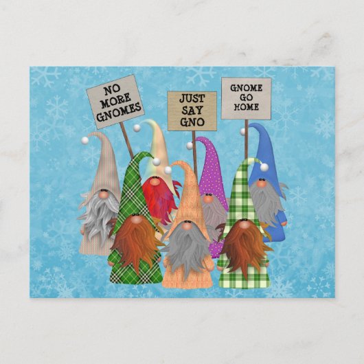 Gnome Protest Holiday Briefkaart (Voorkant)
