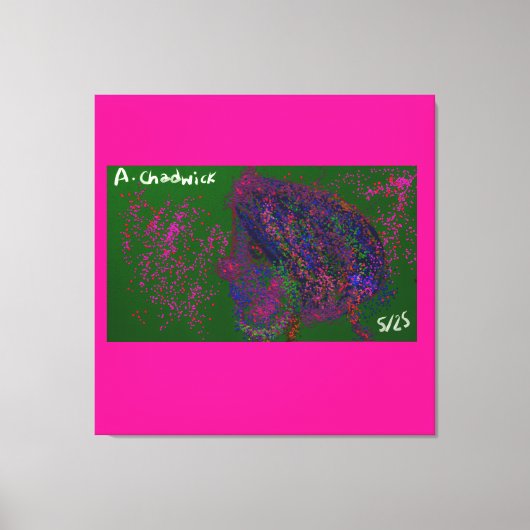 Gnome Quilted Pattern  Canvas Afdruk (Voorkant)