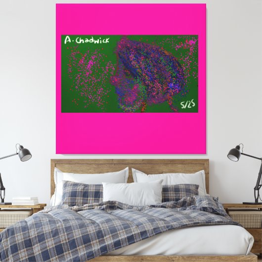 Gnome Quilted Pattern  Canvas Afdruk (Insitu (Slaapkamer))