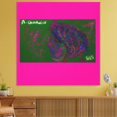 Gnome Quilted Pattern  Canvas Afdruk (Insitu (Woonkamer))