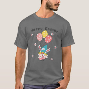 Gnome Rabbit Bunny met eitse paasdag T-shirt