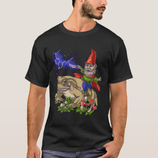Gnome Riding Bufo Alvarius Toad 5 Meo Dmt Psychede T-shirt
