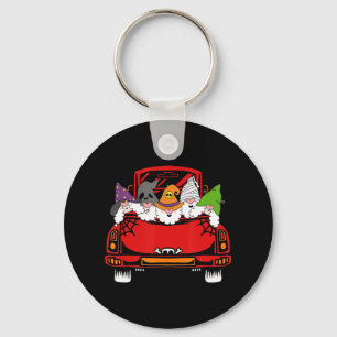 Gnome Riding Car Lazy Halloween Costume Ghost Witc Sleutelhanger