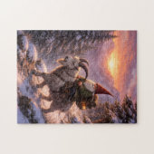 Gnome riding mountain goat legpuzzel (Horizontaal)