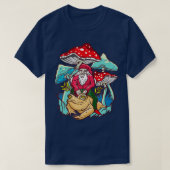Gnome Riding op Bufo Alvarius Toad Mushroom Fantas T-shirt (Design voorkant)