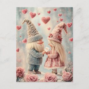 Gnome Romance: Valentijnsdag Gnome Paar Feestdagenkaart