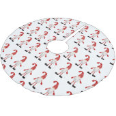 Gnome rood wit grijs cartoon kerstpatroon kerstboom rok (Gekanteld)