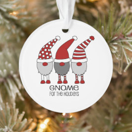 Gnome Scandinavian Round Kerstornament Ornament