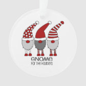 Gnome Scandinavian Round Kerstornament Ornament (voorkant)