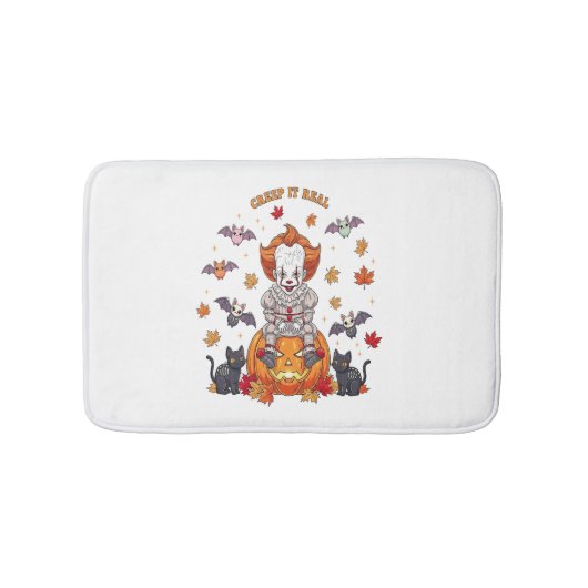 Gnome Schattigee pompoen Halloween Badmat (Voorkant)