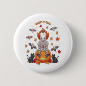 Gnome Schattigee pompoen Halloween Ronde Button 5,7 Cm (Voorkant)