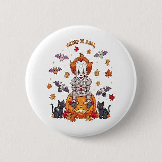 Gnome Schattigee pompoen Halloween Ronde Button 5,7 Cm (Voorkant)