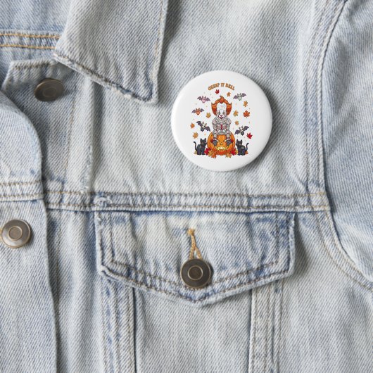 Gnome Schattigee pompoen Halloween Ronde Button 5,7 Cm (In situ)
