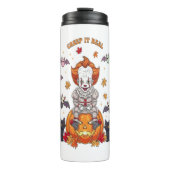 Gnome Schattigee pompoen Halloween Thermosbeker (Voorkant)