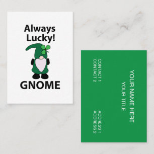 Gnome Shamrock Lucky St Patricks Day Gnome Visitekaartje