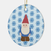 Gnome Snowflake Illustratie Art Keramische siervoo Keramisch Ornament (Links)