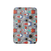 Gnome Snowflake Illustraties kerstpatroon Badmat (Voorkant Verticaal)