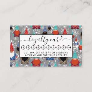 Gnome Snowflake Illustraties kerstpatroon Klantenkaartje