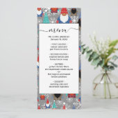 Gnome Snowflake Illustraties kerstpatroon Menu (Staand voorkant)