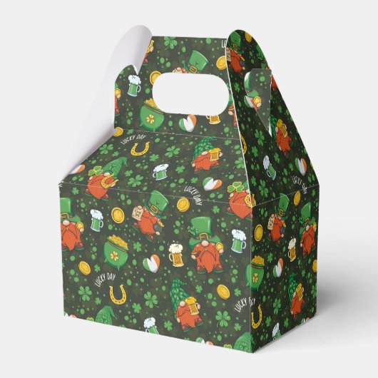 Gnome St. Patrick's Day Wrapping Paper Bedankdoosjes (Achterkant)