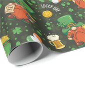 Gnome St. Patrick's Day Wrapping Paper Cadeaupapier (Rol Hoek)