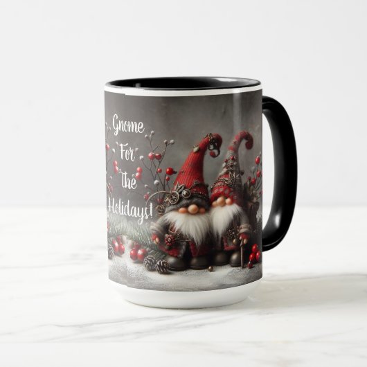 Gnome SteamPunk Christmas Coffee Mok Cup (Voorkant rechts)