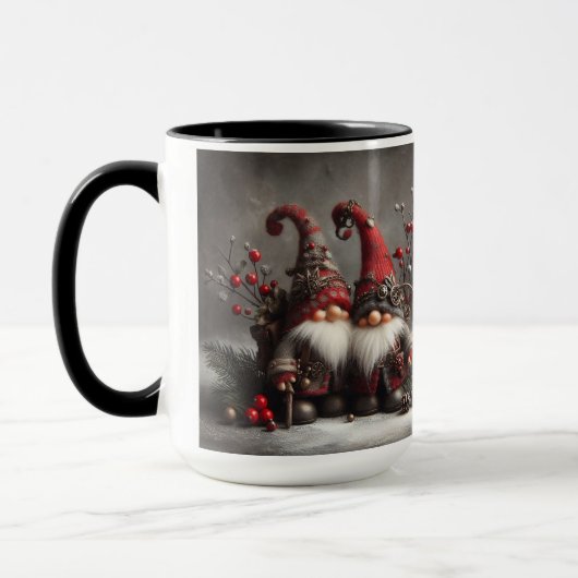 Gnome SteamPunk Christmas Coffee Mug Cup (Gauche)