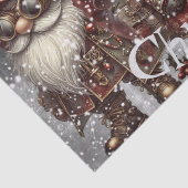 Gnome Steampunk Winter Kerstmis Tissuepapier (Detail)
