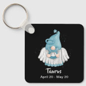 Gnome Stier Astrologie Teken Engel Sleutelhanger (Voorkant)