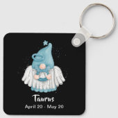 Gnome Stier Astrologie Teken Engel Sleutelhanger (Achterkant)