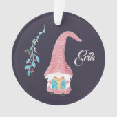 Gnome suédois rouge avec un ornement (devant)