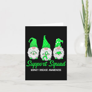 Gnome Support Squad Green Ribbon Kidney Disease Aw Kaart