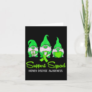Gnome Support Squad Green Ribbon Kidney Disease Aw Kaart