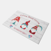 Gnome Sweet Gnome Cute Elf Rustic Wood Aangepaste  Deurmat (Schuin)