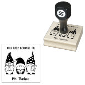 Gnome Teacher Custom Rubberstempel (Gestempeld)